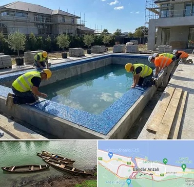 ساخت استخر در بندر انزلی