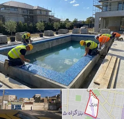 ساخت استخر در اتابک