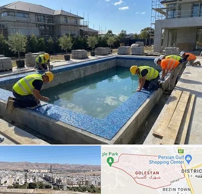 ساخت استخر در شهرک گلستان شیراز