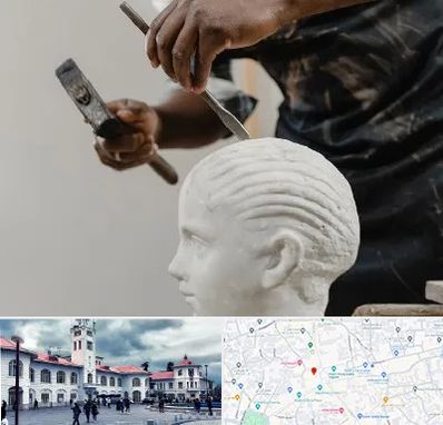 آموزشگاه مجسمه سازی در میدان شهرداری رشت