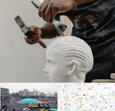 آموزشگاه مجسمه سازی در میدان انقلاب