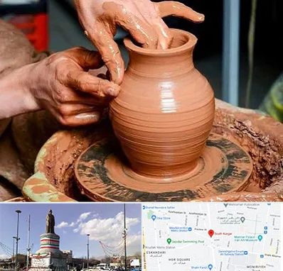 آموزشگاه سفالگری در کارگر جنوبی