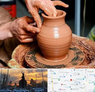 آموزشگاه سفالگری در میدان حر