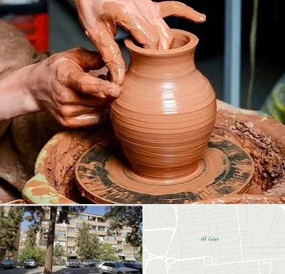 آموزشگاه سفالگری در دولت آباد