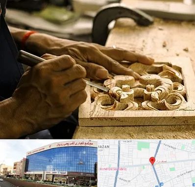 آموزشگاه منبت کاری در نصف راه تبریز