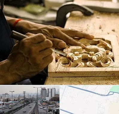 آموزشگاه منبت کاری در بلوار ارتش