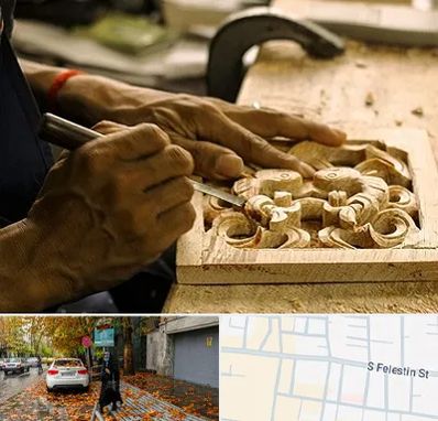 آموزشگاه منبت کاری در خیابان فلسطین