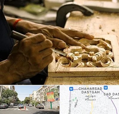 آموزشگاه منبت کاری در چهارصد دستگاه