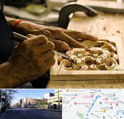 آموزشگاه منبت کاری در خیابان ملاصدرا شیراز