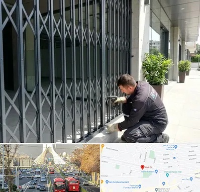حفاظ آکاردئونی در خیابان آزادی 