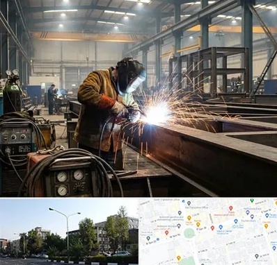 جوشکاری صنعتی در میدان کاج