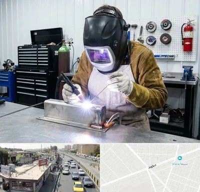 جوشکاری آرگون در خیابان دماوند