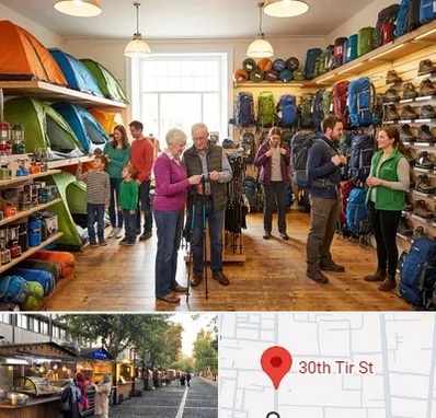 فروشگاه لوازم کمپینگ در سی تیر