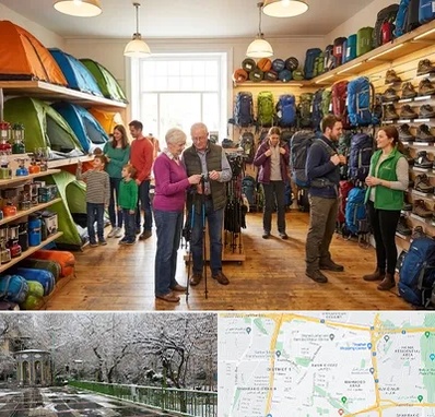 فروشگاه لوازم کمپینگ در باغ فیض