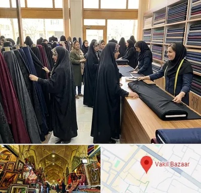 فروش پارچه چادر در بازار وکیل شیراز