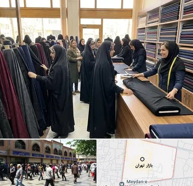 فروش پارچه چادر در بازار تهران