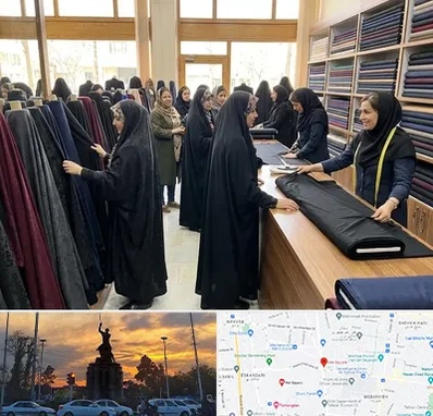 فروش پارچه چادر در میدان حر