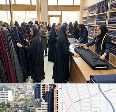 فروش پارچه چادر در خیابان بهشتی
