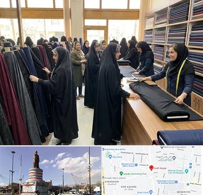 فروش پارچه چادر در کارگر جنوبی