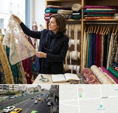 فروش پارچه مجلسی در خیابان دامپزشکی
