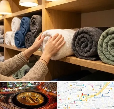 فروش پارچه حوله ای در میدان ولیعصر
