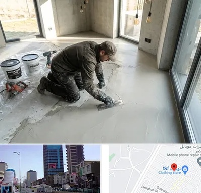 اجرای میکروسمنت در چهارراه طالقانی کرج