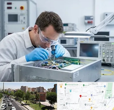 تعمیر سورس دستگاه لیزر فایبر در شهرک آزمایش 