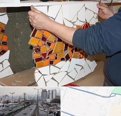 آموزشگاه کاشی شکسته در بلوار ارتش