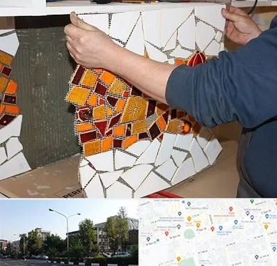 آموزشگاه کاشی شکسته در میدان کاج