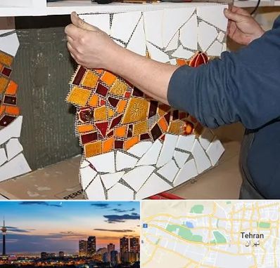 آموزشگاه کاشی شکسته در غرب تهران 