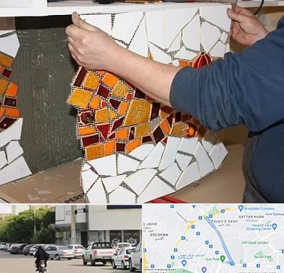 آموزشگاه کاشی شکسته در قدوسی شرقی شیراز