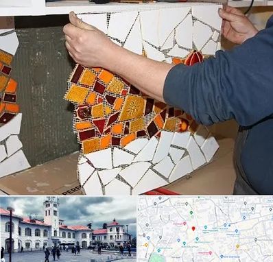 آموزشگاه کاشی شکسته در میدان شهرداری رشت