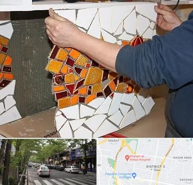 آموزشگاه کاشی شکسته در ظفر 