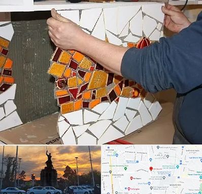 آموزشگاه کاشی شکسته در میدان حر