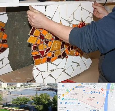 آموزشگاه کاشی شکسته در گلستان اهواز