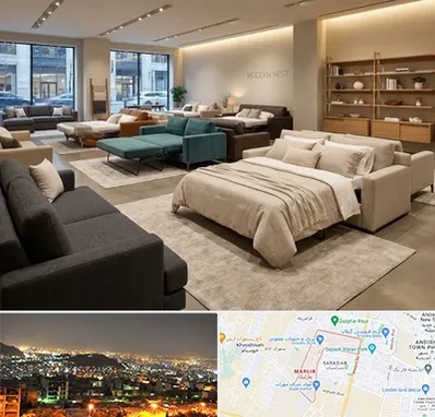 فروش مبل تخت خواب شو در مارلیک کرج 
