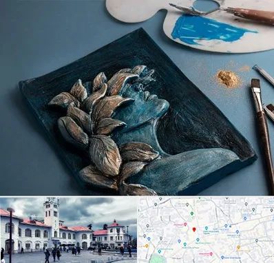 آموزشگاه نقش برجسته در میدان شهرداری رشت