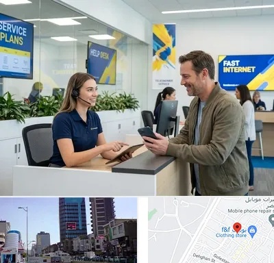 دفتر خدمات ایرانسل در چهارراه طالقانی کرج