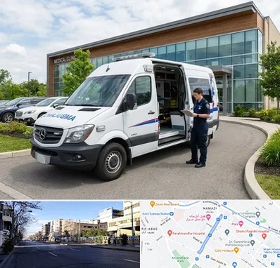 آمبولانس خصوصی در خیابان ملاصدرا شیراز