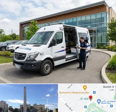 آمبولانس خصوصی در فلکه گاز شیراز