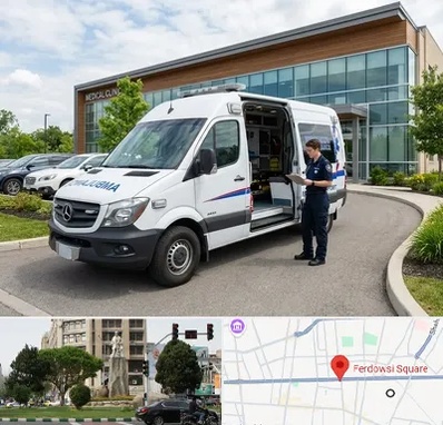 آمبولانس خصوصی در میدان فردوسی تهران