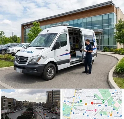 آمبولانس خصوصی در بلوار فردوسی مشهد