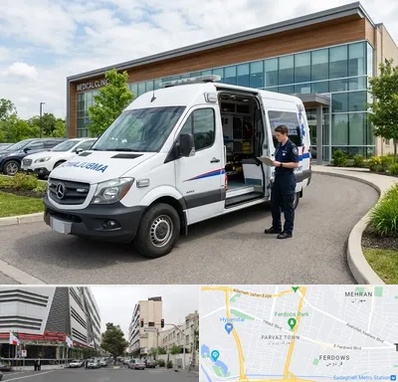 آمبولانس خصوصی در بلوار فردوس