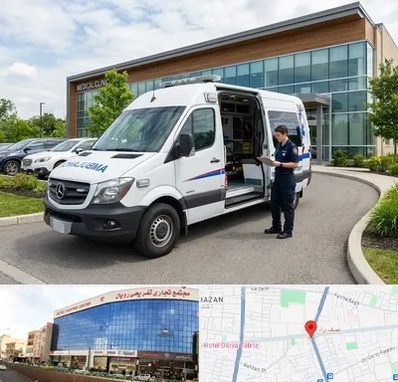 آمبولانس خصوصی در نصف راه تبریز