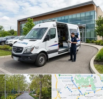 آمبولانس خصوصی در قدوسی غربی شیراز