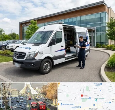 آمبولانس خصوصی در خیابان آزادی 