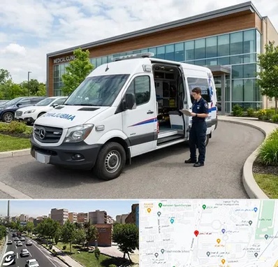 آمبولانس خصوصی در شهرک آزمایش 