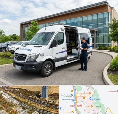 آمبولانس خصوصی در خیابان نیایش شیراز