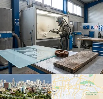 سندبلاست در شرق تهران 