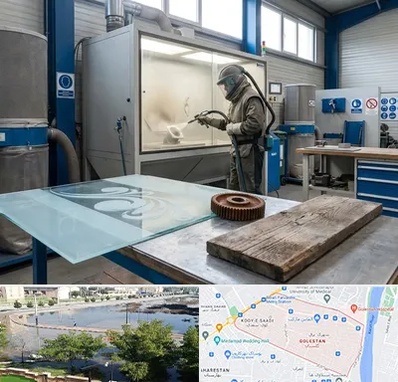 سندبلاست در گلستان اهواز 